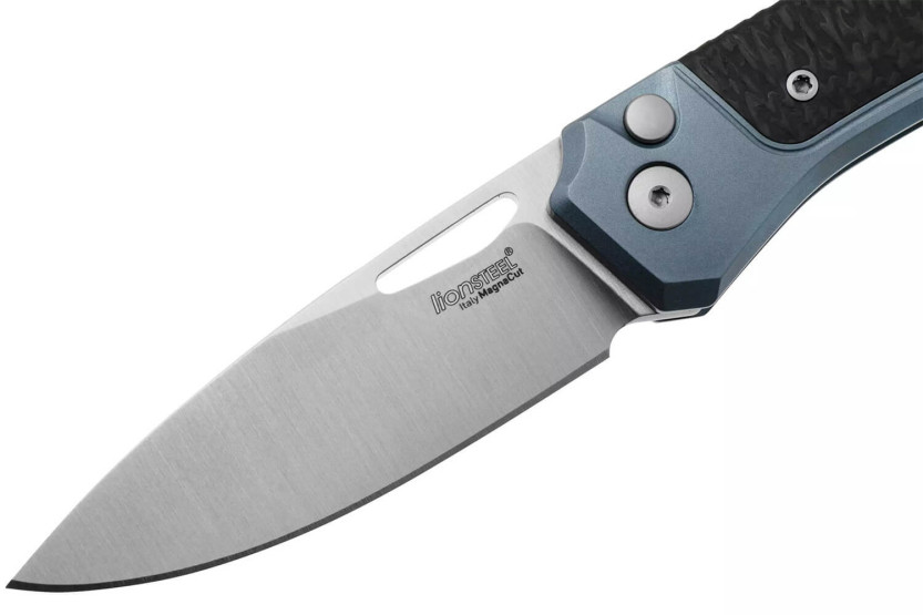 Klappmesser LionSteel Twain TW-BLCF 10,5cm Griff aus blauem Titanium und Kohlefaser
