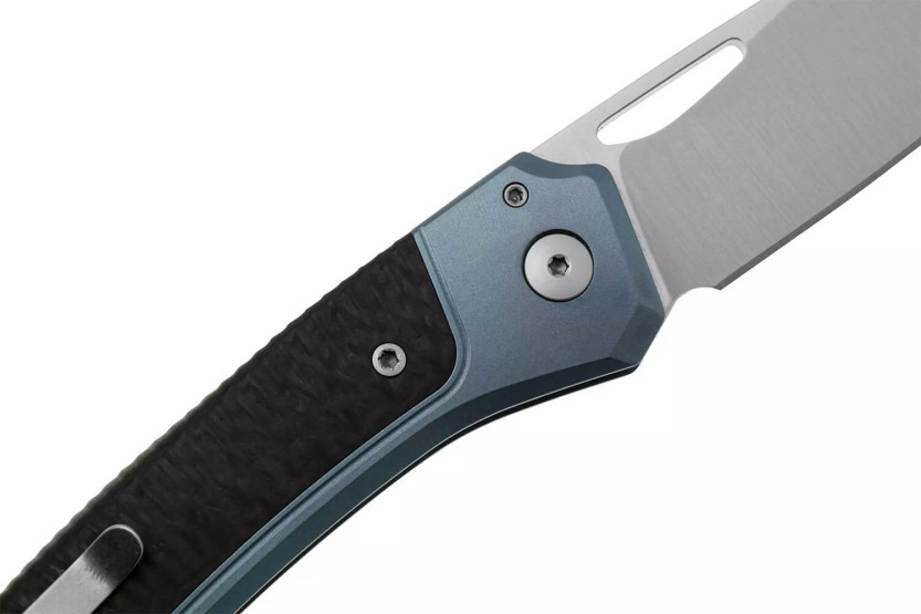 LionSteel Twain TW-BLCF foldekniv 10,5 cm håndtag i blå titanium og kulfiber