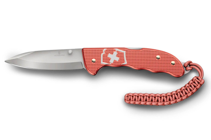 Victorinox Evoke Alox Coltello pieghevole 0.9415.L25 Edizione limitata 2025 Manico in pietra rossa Alox 13,6cm