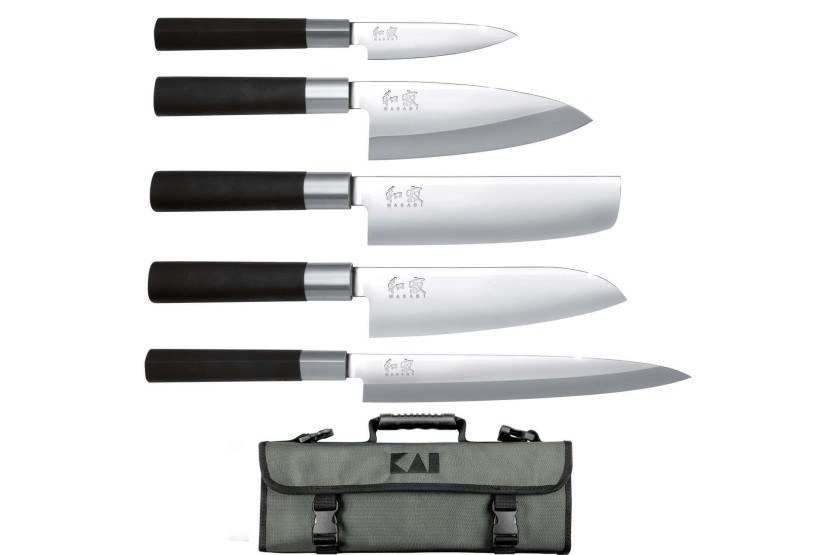KAI Wasabi Black 5 japanske knivesæt JAPAN