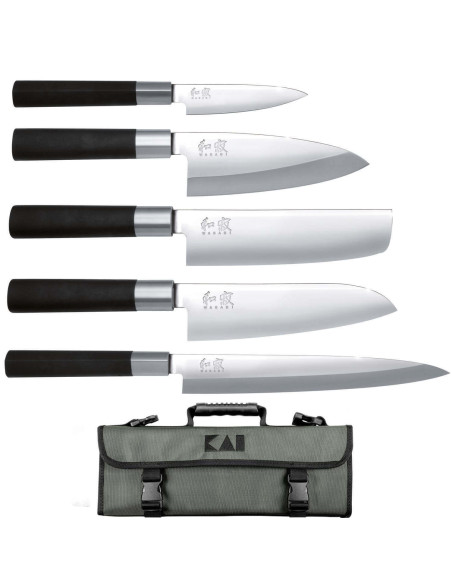 KAI Wasabi Black 5 japanske knivesæt JAPAN