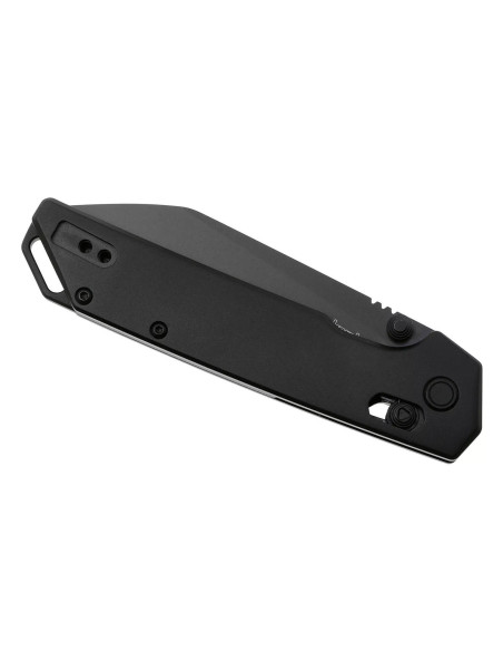 Navalha dobrável Kershaw Iridium Reverse Tanto Black 2038RBLK Cabo de alumínio preto de 11,4 cm