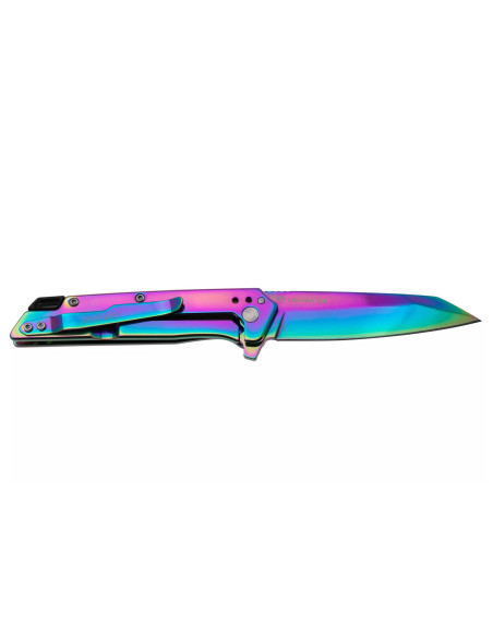 Kershaw Misdirect KS.1365RBW folding knife 10.1cm rainbow stainless steel handle