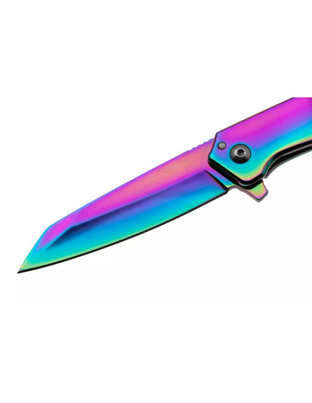 Navaja plegable Kershaw Misdirect KS.1365RBW 10.1cm mango de acero inoxidable arco iris