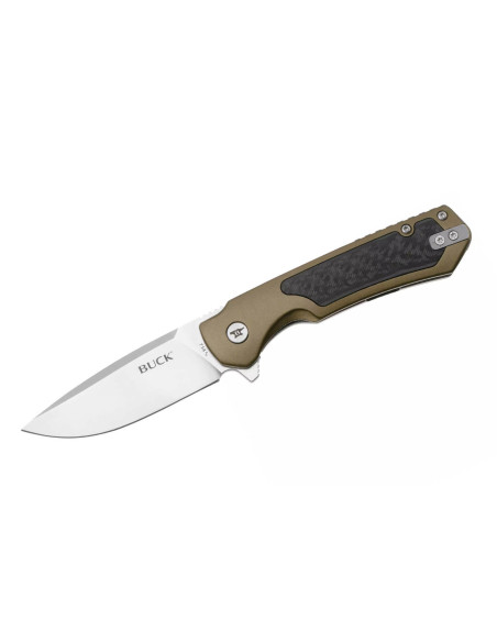 0714GRS BUCK STINGER vouwmes 11cm groen handvat