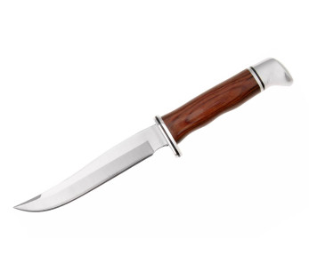 Cuchillo Buck 0105CCS1 Pathfinder Heritage Series 13cm hoja mango cocobolo + funda de cuero
