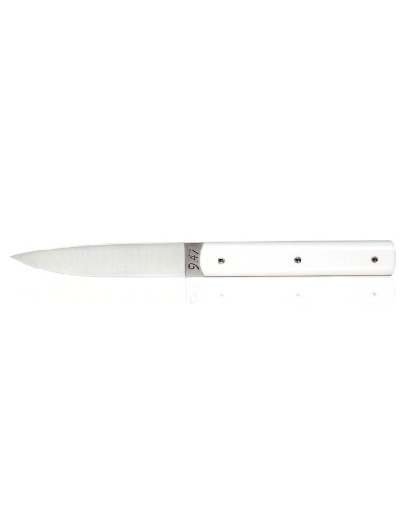 Set di 6 coltelli da tavola artigianali Perceval 9,47 bianco