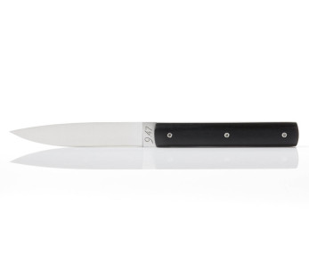Conjunto de 6 facas de mesa Perceval 9.47 feitas à mão em ébano do Gabão 2