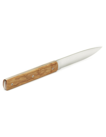 Sett med 6 Perceval 9.47 håndlagde bordkniver i oliventre