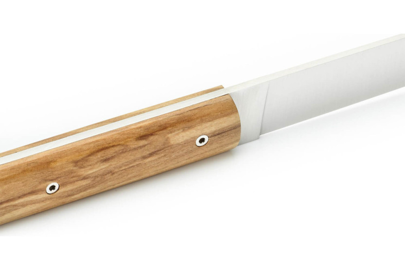 Conjunto de 6 facas de mesa Perceval 9.47 feitas à mão em madeira de oliveira