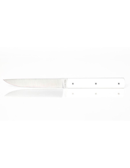 Set di 6 coltelli da tavola Perceval 888 bianchi fatti a mano