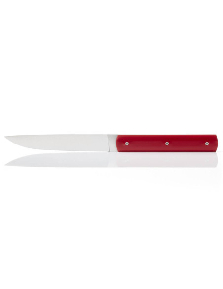 Set di 6 coltelli da tavola Perceval 888 rosso fatti a mano
