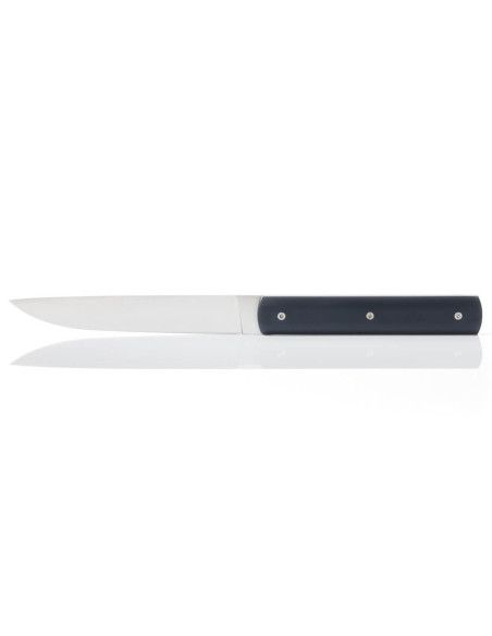 Set of 6 Perceval 888 charcoal grey handmade table knives