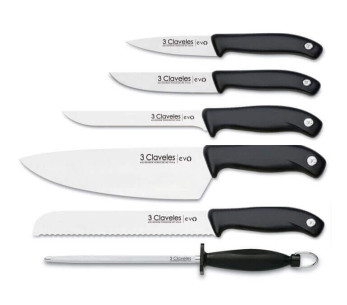 Mala EVO com 5 facas para chefs + aço de afiar 3 Claveles 2