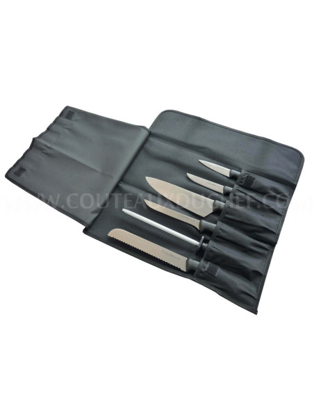 EVO case with 5 knives for chefs + sharpening steel 3 Claveles