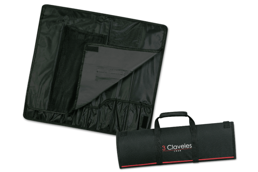 Valigetta portacoltelli EVO con 9 coltelli da chef + acciaino 3 Claveles