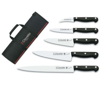 Kockväska 5 professionella knivar 3 Claveles Uniblock