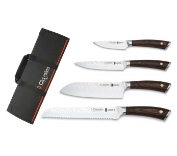 Set med 4 Sakura 3 Claveles köksknivar