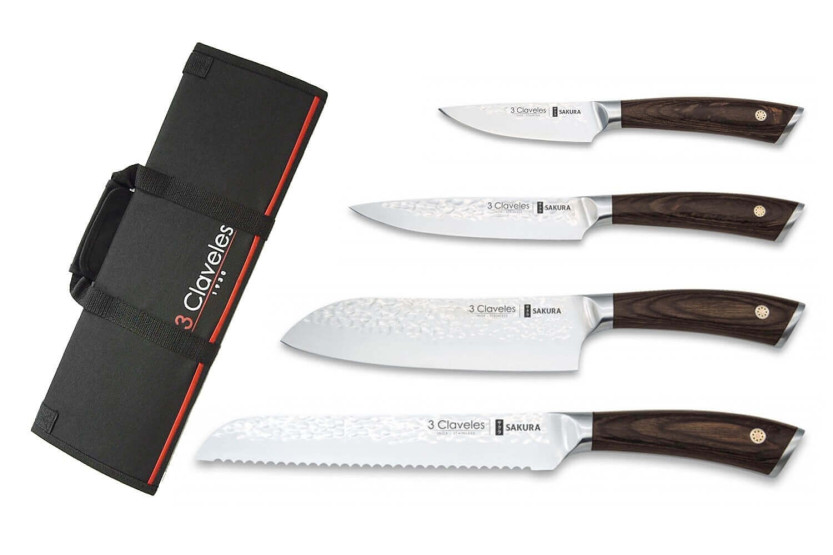 Juego de 4 cuchillos de cocina Sakura 3 Claveles