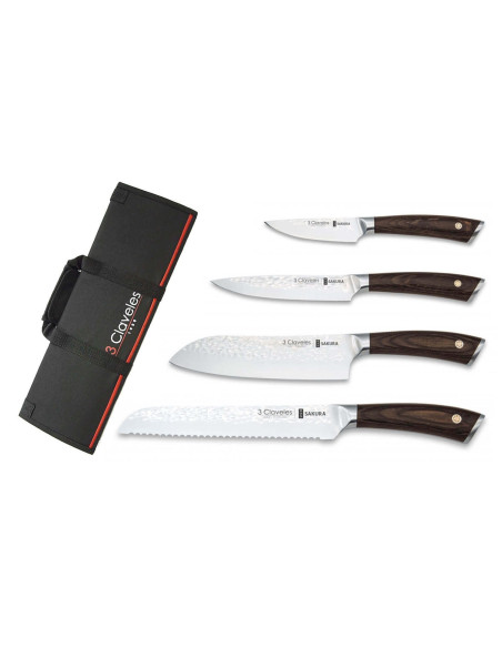 Sæt med 4 Sakura 3 Claveles køkkenknive