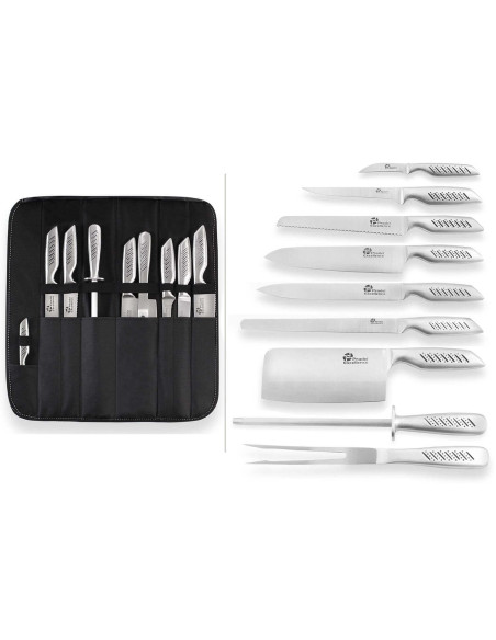Pradel Excellence Messerkoffer mit 9 Messern aus rostfreiem Stahl
