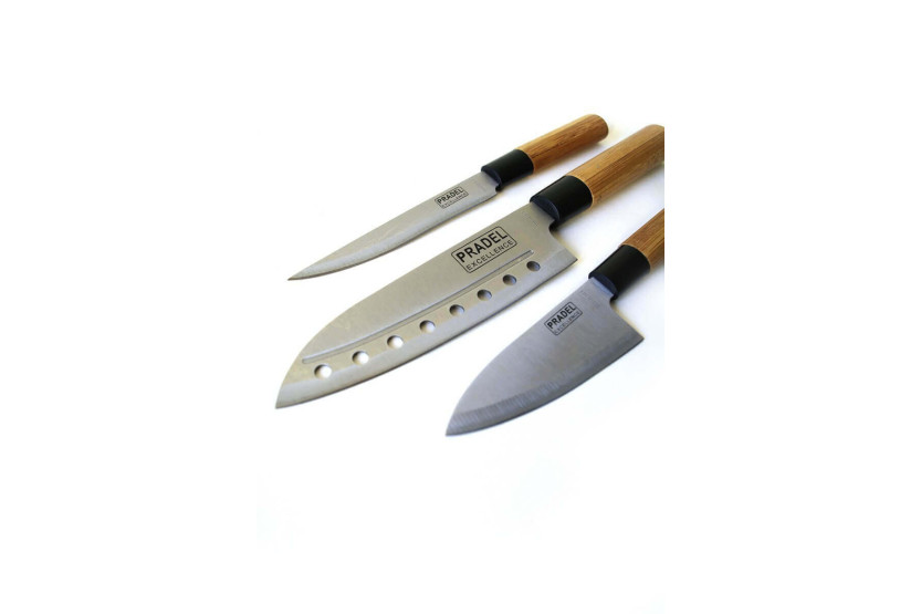 Suitcase of 11 Pradel Excellence Japanese-style knives