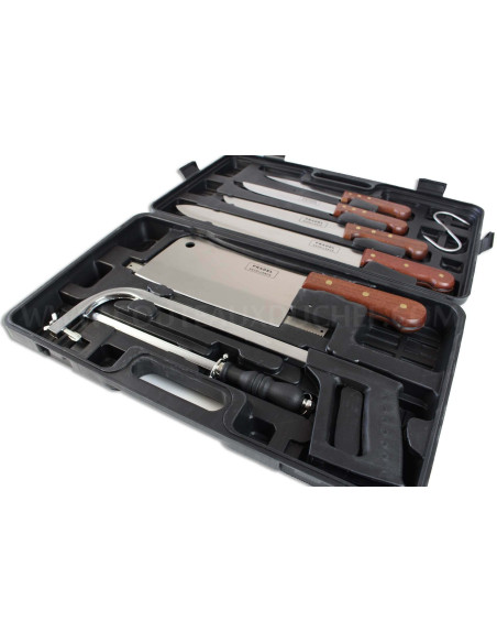 Pack of 7 knives and accessories for butchers and hunters Pradel Excellence