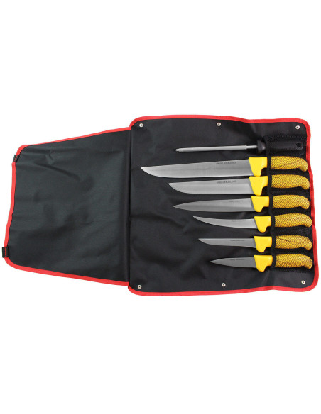 Pradel Excellence Set 6 lihaveitsiä + 1 teroitusterä