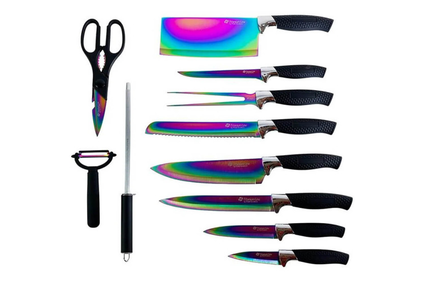 Koffer 12-teilig Pradel Excellence Klingen Titanium beschichtet