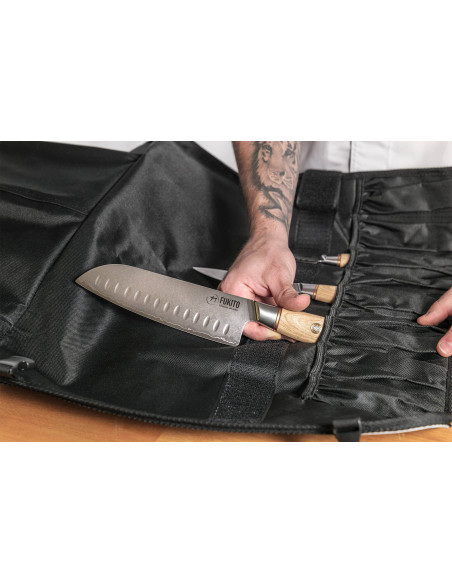 Conjunto de 4 facas de cozinha Fukito Pakka San Mai
