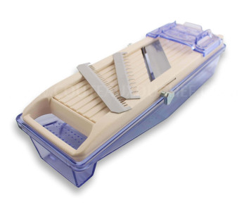 Benriner professionele Japanse keukenmandoline 3 messen 6,5cm + drukker en kom