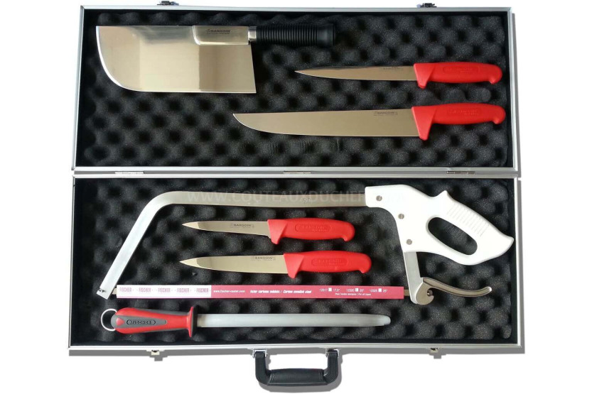 BARGOIN Metzgermesserkoffer mit 7 professionellen Messern