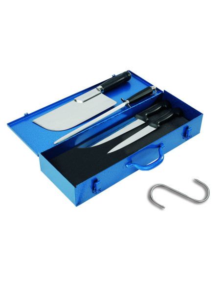 Au Nain estuche metálico para juego de carnicería 5 piezas
