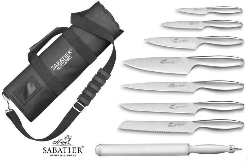 Kochkoffer Sabatier Fuso Nitro+ 7 Messer französische Herstellung + 1 Wetzstahl