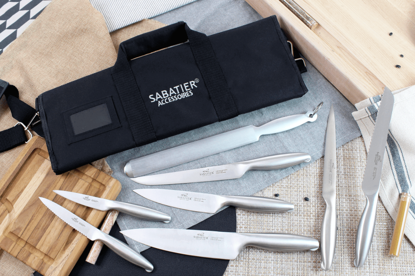 Cooking case Sabatier Fuso Nitro+ 7 knives French production + 1 sharpening steel
