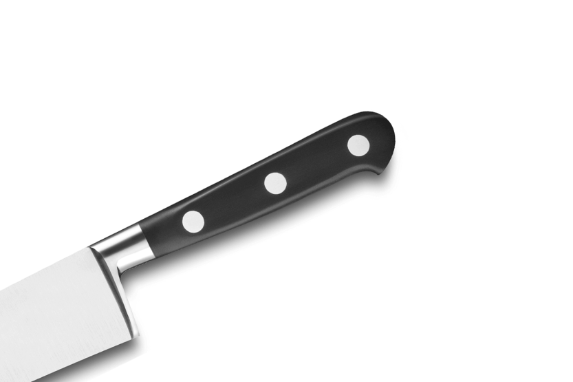 Sabatier Ideal 100 % smidd rustfritt stålkoffert 7 franskproduserte kniver + 1 gaffel + 1 pistol