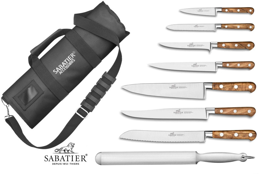 Kochkoffer Sabatier Provençao 7 Messer französische Herstellung + 1 Wetzstahl