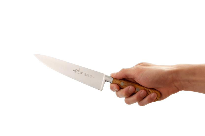 Sabatier Provençao cook's case 7 French-made knives + 1 gun