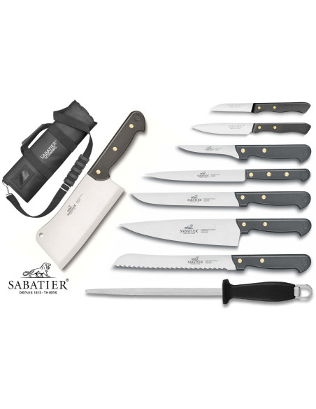 Valigetta Sabatier Cuisine d'aujourd'hui 8 coltelli di fabbricazione francese + 1 pistola