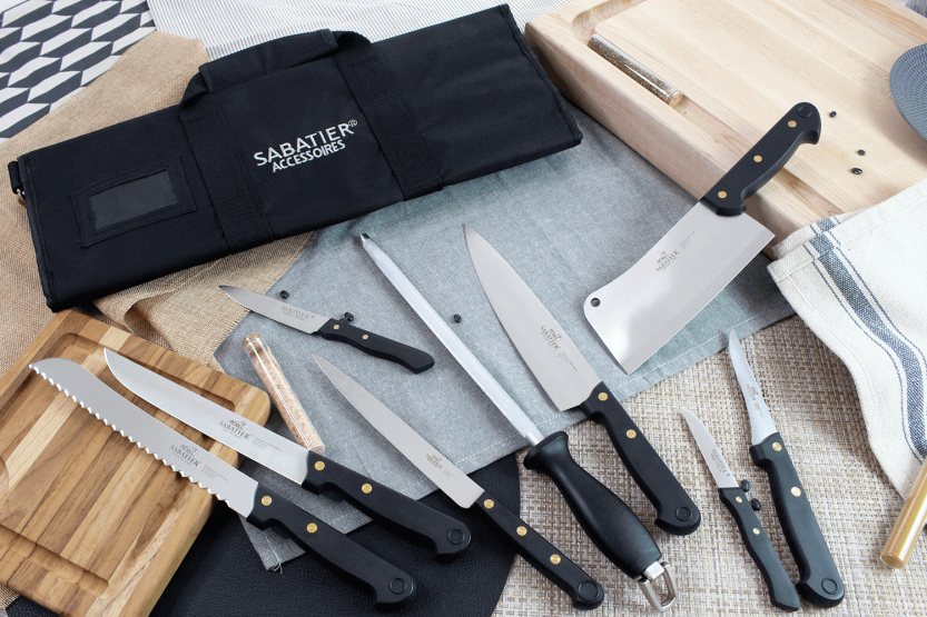 Sabatier-Koffer Cuisine d'aujourd'hui 8 Messer aus französischer Herstellung + 1 Wetzstahl