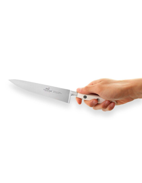 Estuche de cocina Sabatier Toque Blanche 5 cuchillos fabricados en Francia + 1 chaira
