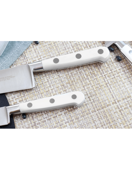 Matlagingsveske Sabatier Toque Blanche 5 kniver laget i Frankrike + 1 slipestål