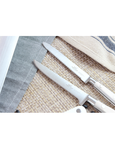 Cooking case Sabatier Toque Blanche 5 knives made in France + 1 sharpening steel