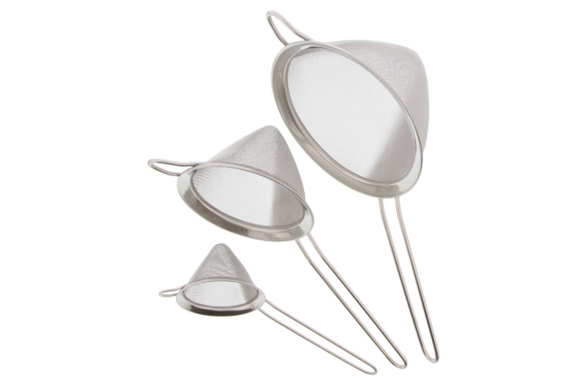 Conjunto de 3 coadores em aço inoxidável Pradel Excellence com um diâmetro de 8-12-16 cm