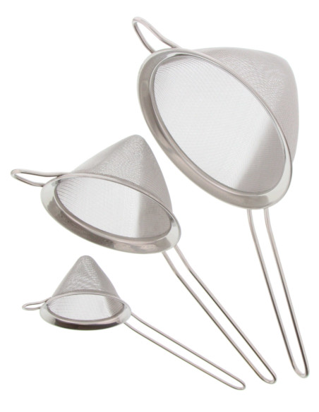 Conjunto de 3 coadores em aço inoxidável Pradel Excellence com um diâmetro de 8-12-16 cm