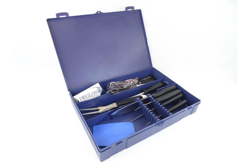 Urban Case DEGLON blue kitchen case with 30 knives and accessories