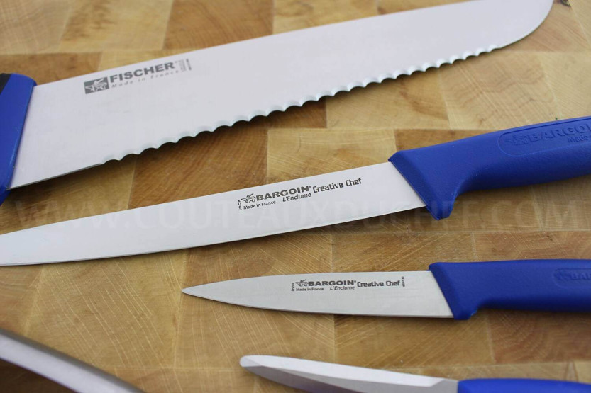 Fischer Bargoin fiskehandlerkoffert 6 kniver og bestikk