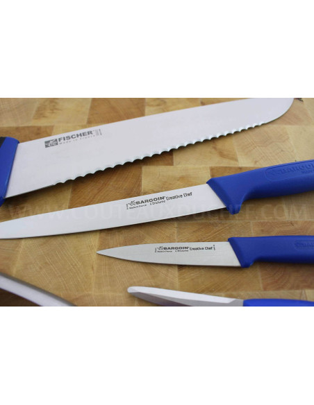 Fischer Bargoin fiskehandlerkuffert 6 knive og redskaber