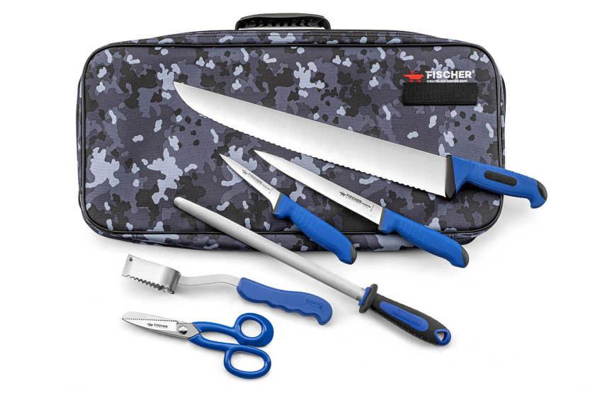 Fischer viskoffer met 6 messen en accessoires
