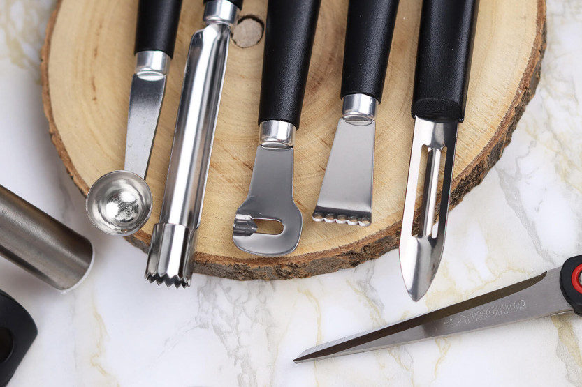Spezialkoffer CAP/BEP Cuisine Fischer Bargoin 18 Utensilien + Vorhängeschloss und Waage